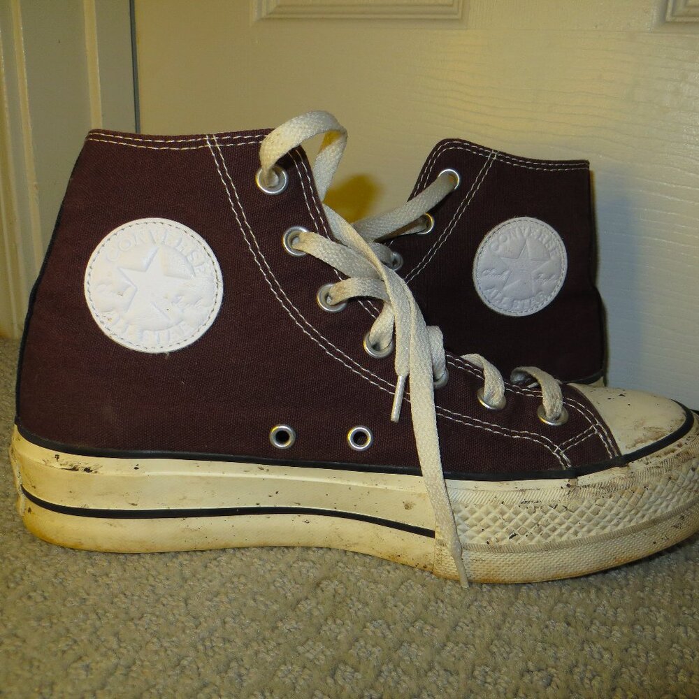 Custom Chocolate Brown Converse Chuck Taylor High-Tops